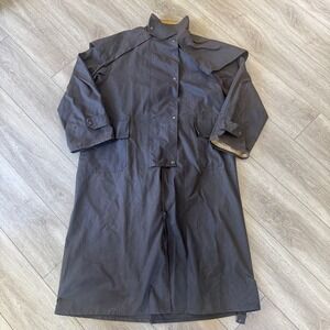 Driza Bone Vintage Australian Coat Waxed Oilskin Men's Medium Duster Dark‎ Brown